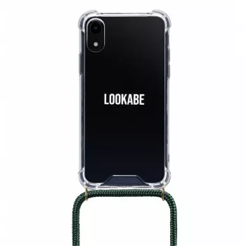Phone necklace Lookabe loo014 for iPhone XR – gold-green protective pouch with strap
