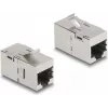 DeLOCK 87161 keystone module Flat Metallic RJ-45