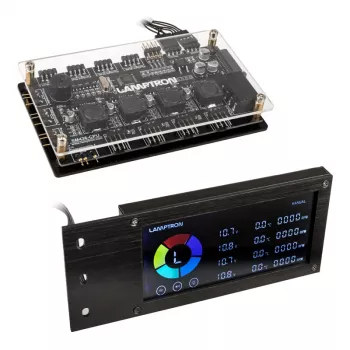 Lamptron SM436 PCI fan and RGB LED controller, black
