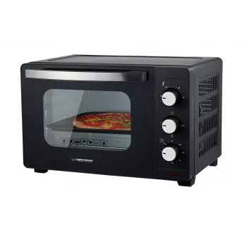 Mini oven ESPERANZA EKO008N — 20 L, 1280–1300 W, up to 230°C, 60‑min mechanical timer, rotary controls, glass door, freestanding