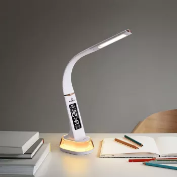 Desk lamp Hawk HW-LAMP05 White LED adjustable — compact LED task lamp with adjustable arm