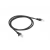 Networking cable LANBERG PCU5-10CC-0100-BK RJ-45 Cat5e, U/UTP, 1 m, Black