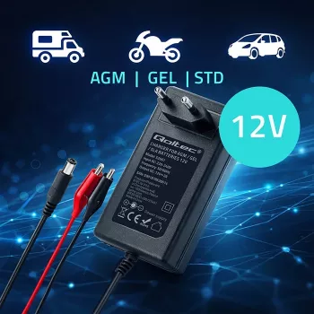 Battery charger QOLTEC 12V 2A 24W model 52661
