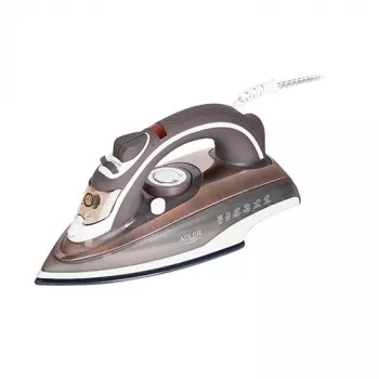 Adler AD 5030 Steam Iron, 3000 W, Ceramic Soleplate, 0.31 L Water Tank, 20 g/min Continuous Steam, Vertical Steam, Anti-Calc, Brown