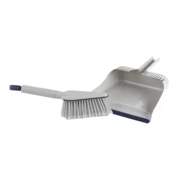 Dustpan and Brush Set Beldray LA032760PEU7 Deep Clean Design, compact hand broom with angled bristles and matching dustpan