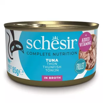 Schesir Adult Tuna in cooking water wet cat food, 85 g