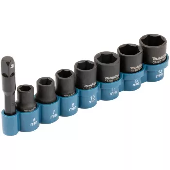 Makita E-12289 Impact Socket and Adapter Set, 8 pcs