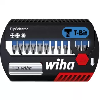 WIHA 41824 - Bit-Set FlipSelector, 13-piece mixed, 25 mm, T-Bit (41824)