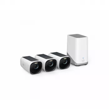 Eufy eufyCam S330 (eufyCam 3) 4K Wireless Security Camera System, 3 Cameras + HomeBase 3 (T88723W1)