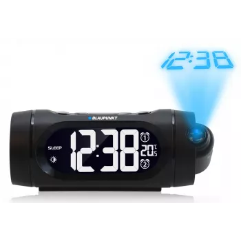Blaupunkt CRP9BK clock radio, FM PLL, projector, 2 alarms, USB charging, indoor temperature, Black