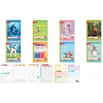ROTH Homework Planner Orcas Klipp & Klar, A5, Lined, 96 Sheets (ROTH 89488)