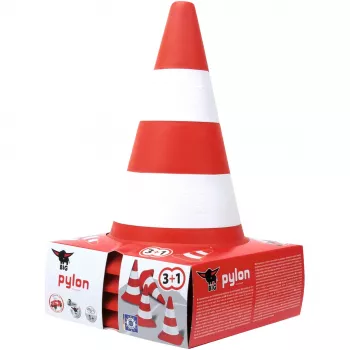 BIG Spielwarenfabrik BIG traffic cones (set of 4) - 1 year(s) - plastic - red - white