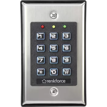 Electronic code lock Renkforce 1582597 surface-mount built-in illuminated keypad for access control