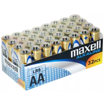 Single-use alkaline battery MAXELL 731311, 1.5 V, cylindrical, pack of 32