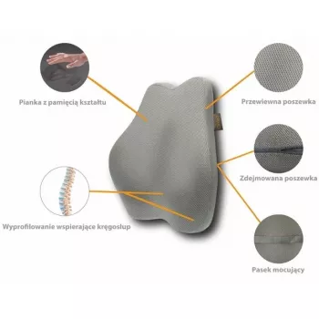 MDH Shape&Rest DRQE3S0BBXUXP Memory Foam Lumbar Pillow