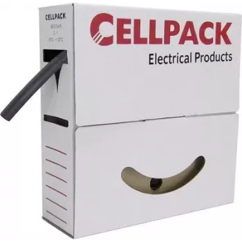 CellPack 144438 Heat-Shrink Tubing without adhesive Grey 6.40 mm Shrink Ratio:2:1 10 m (144438)