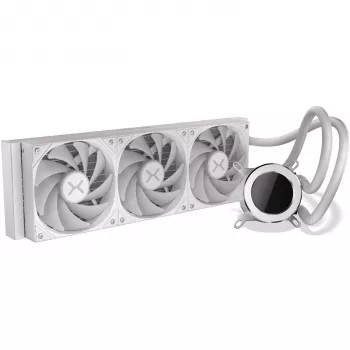 KRUX HydroGlance 360 ARGB AIO Liquid Cooler with LCD, 360 mm, White