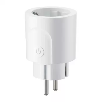 SwitchBot Plug Mini (EU) okos konnektor, Matter Wi-Fi-n keresztül, Bluetooth, áramfogyasztás-mérés, fehér