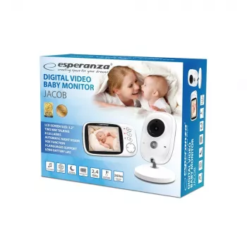 Esperanza EHM002 Video Baby Monitor, 3.2" LCD, 50 m range, white