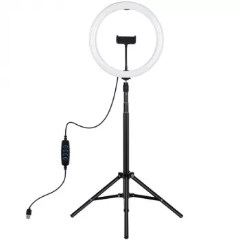 LED Ring Light 30cm with Tripod Stand up to 1.65m and Phone Holder, USB