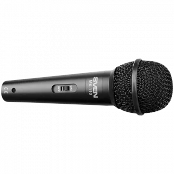 Microphone SVEN MK-110 (wired, dynamic, metal, cable 4.0m, 6.3 / 3.5 mm jack, black)