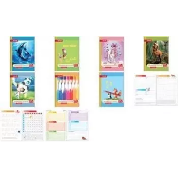 ROTH Homework Planner T-Rex World Klipp & Klar, A5, Lined, 96 Sheets (ROTH 89491)