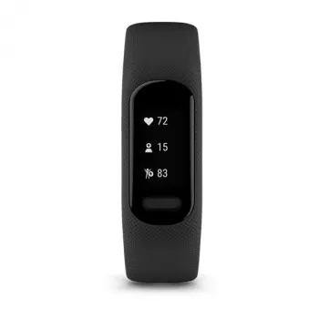 Garmin vívosmart 5 activity tracker, size L, OLED touchscreen 88 x 154, Bluetooth, ANT+, GPS, silicone band, Black