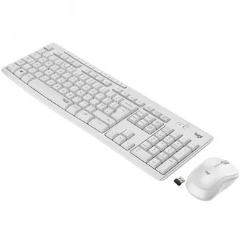 Logitech MK295 Silent – billentyűzet-egér szett – vezeték nélküli – 2,4 GHz – olasz – krémesfehér