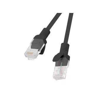 Networking cable LANBERG PCU5-10CC-0100-BK RJ-45 Cat5e, U/UTP, 1 m, Black