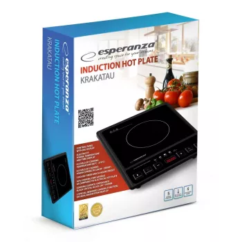 Esperanza EKH011 Krakatau countertop induction cooker, flat surface, 1 cooking zone, 2000 W, Black