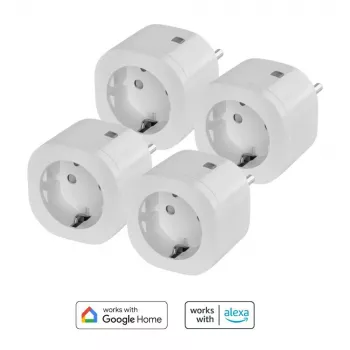 Smart plug bundle Omajin OBU-4SP-SK-01 — 4-pack Wi‑Fi compatible smart outlets