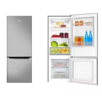 Amica FK244.4X(E) freestanding fridge-freezer, bottom freezer, 153 L fridge, 52 L freezer, FrostControl, energy class E
