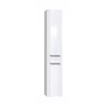 Bathroom storage cabinet top e shop NEL II BIEL POŁ — freestanding 5 shelves, 310×300×1740 mm, white