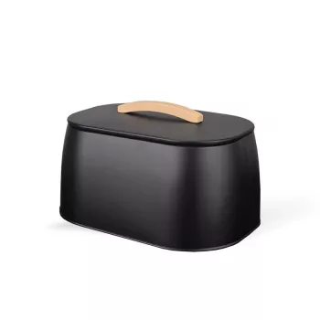 Breadbox Maestro MR-1675-BLACK, black bread storage container