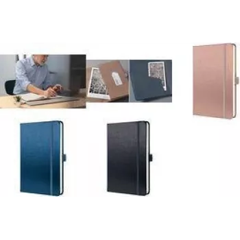 Hardcover Notebook Sigel CONCEPTUM A5 checkered blue metallic, 194 pages