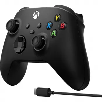 Microsoft Xbox Wireless Controller + USB-C kábel fekete gamepad analóg / digitális PC, Xbox One, Xbox One S, Xbox One X, Xbox Series S, Xbox Series X