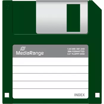 MediaRange MR200 3.5 inch 1.44 MB Floppy Disks, 10 pcs, Black