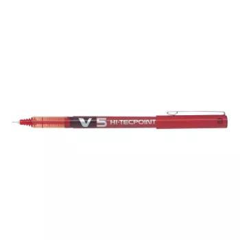 Pilot V5 Hi-Tecpoint BX-V5-R Rollerball Pen, 0.5 mm, Red