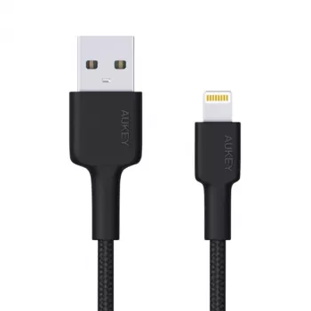 AUKEY CB-AL05 Lightning to USB-A MFi Nylon Cable, 2 m, Black