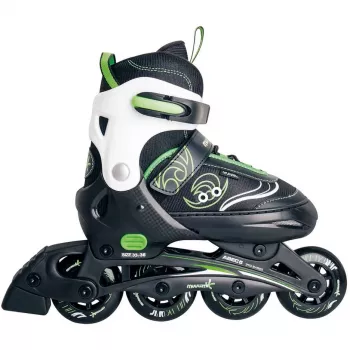 MUUWMI Adjustable Kids Inline Skates Size 37-40, Inline Skates Green/Black