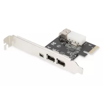 DIGITUS IEEE 1394a Interface Card, Pci-e, 3 Port 1x ext. 1394mini, 2x ext. 1394a Ports