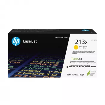 HP 213X nagy hozamú sárga eredeti LaserJet tonerpatron, 6000 oldal, sárga, 1 db