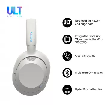 Sony WH-ULT900N ULT WEAR Wireless Noise-Cancelling Headphones, White