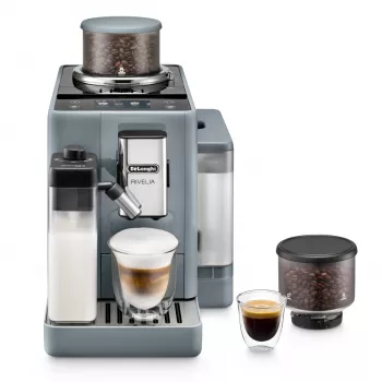 De’Longhi Rivelia EXAM440.55.g espressógép — teljesen automatikus, 1,4 l víztartály, 250 g őrlő, 19 bar, TFT érintőképernyő