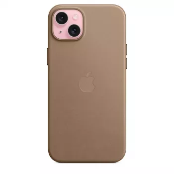 Apple FineWoven tok MagSafe-dzsel iPhone 15 Plus taupe