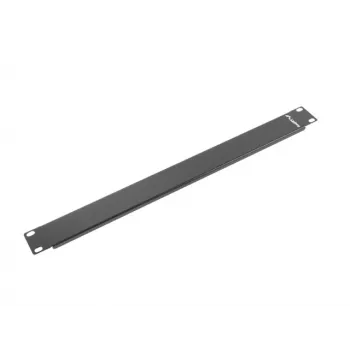Lanberg AK-1401-B 19 inch blanking panel, 1U, 482.6 x 8 mm, Black (RAL 9004)