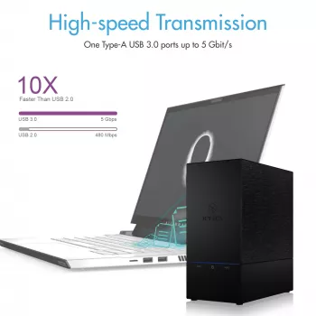 ICY BOX IB-RD3621U3 HDD/SSD-ház fekete 3,5