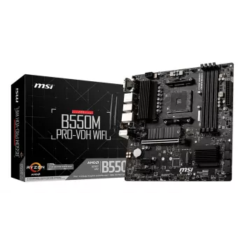 MSI B550M PRO-VDH WIFI motherboard AMD B550 Socket AM4 micro ATX