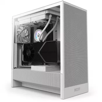 NZXT H5 Flow 2024 Midi Tower Case, White