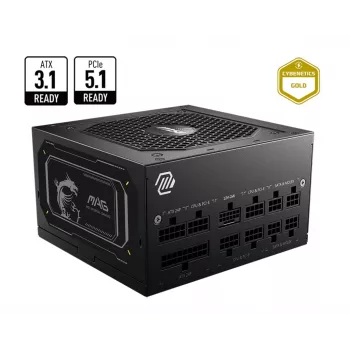 MSI MAG A750GL PCIE5 II tápegység 750 W 20+4 Pin ATX ATX fekete